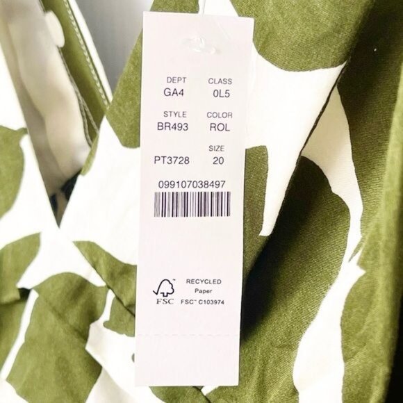 J. Crew Collection plunge-neck tiered dress in leafy floral Size 20 - Picture 4 of 11